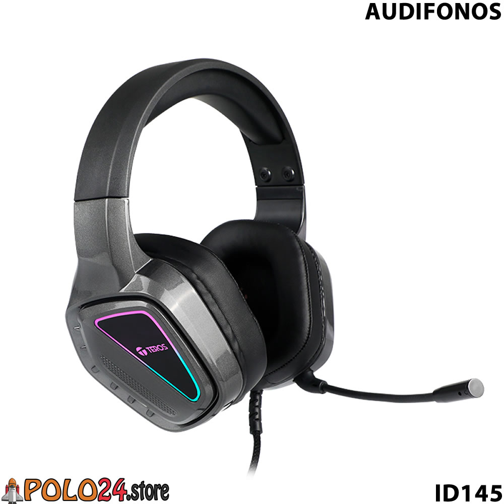 AURICULARES GAMING TEROS TE-8171N ESTÉREO MICRÓFONO LUCES RGB ID145