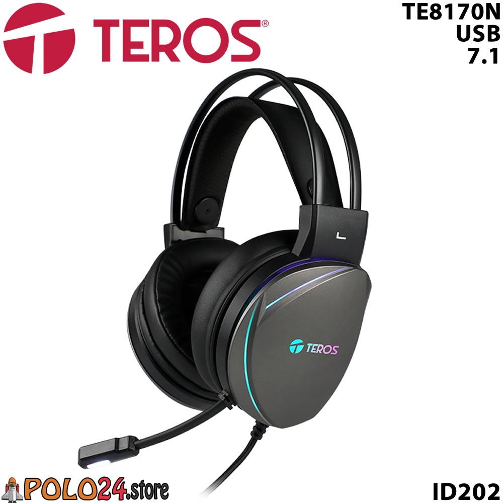 Auriculares Gaming TEROS TE-8170N 7.1 micrófono USB RGB ID202