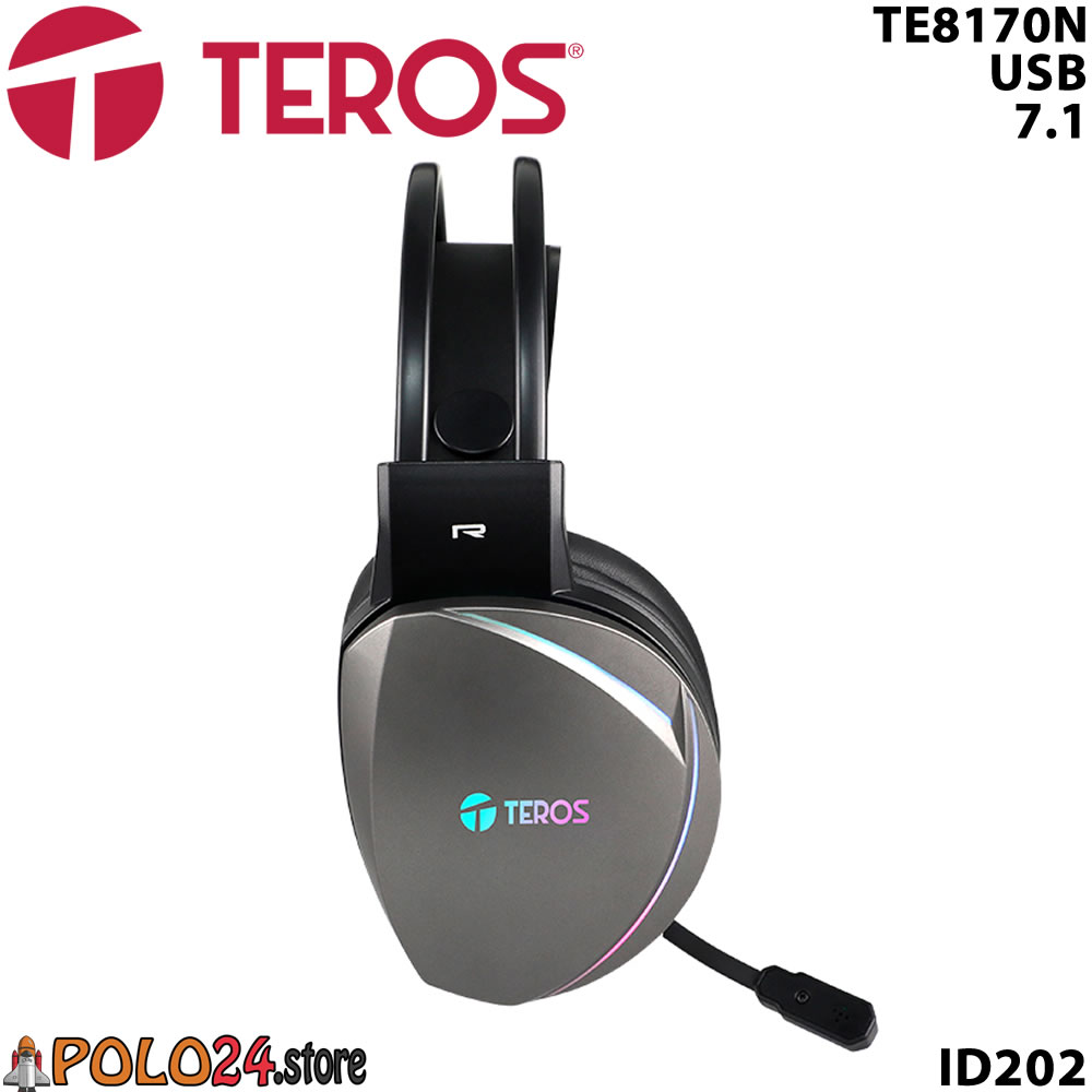 Auriculares Gaming TEROS TE-8170N 7.1 micrófono USB RGB ID202 - Imagen 4