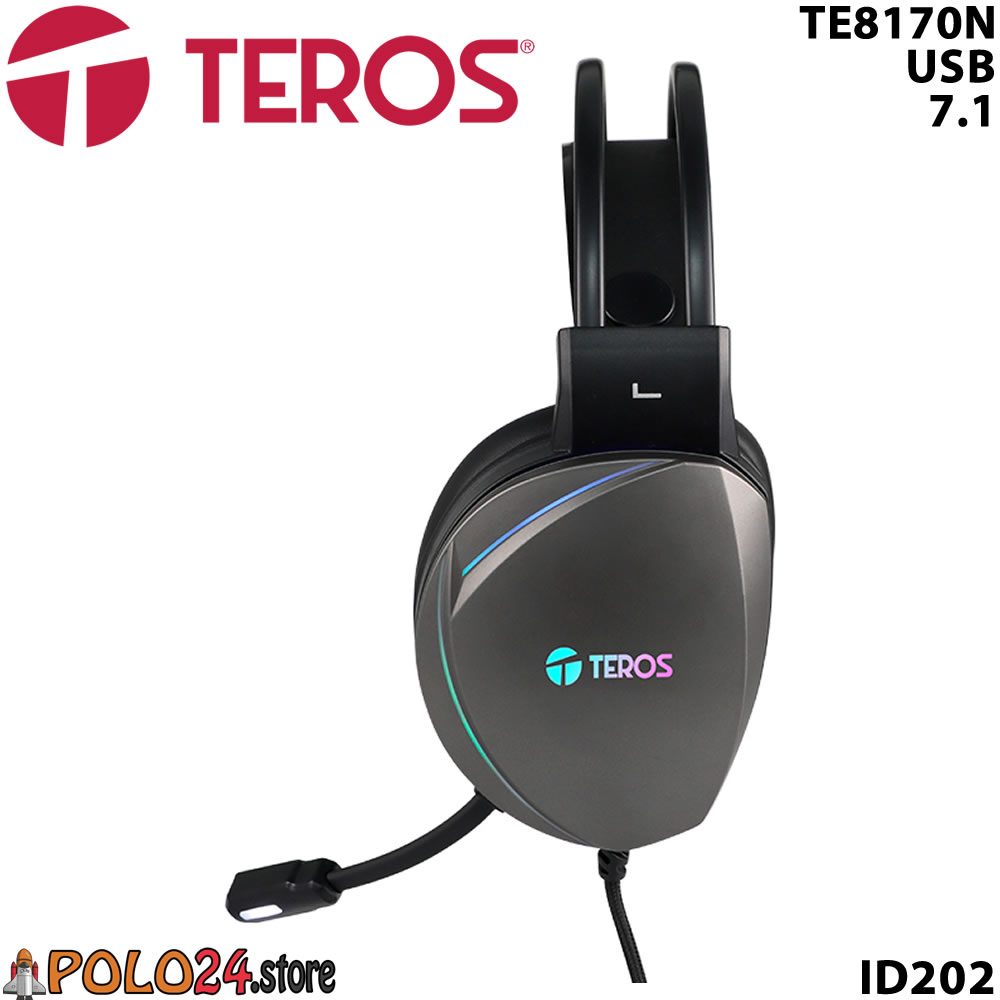 Auriculares Gaming TEROS TE-8170N 7.1 micrófono USB RGB ID202 - Imagen 3