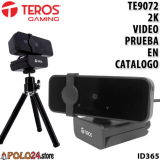 CÁMARA WEB 2K + TRIPODE TEROS TE9072 BUEN MICROFONO ID365